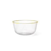 16 Oz. Clear/Gold Rim Plastic Bowls | 120 Count